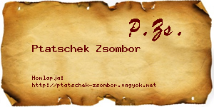 Ptatschek Zsombor névjegykártya